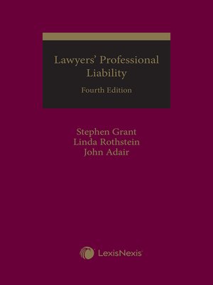 cover image of Lawyers' Professional Liability